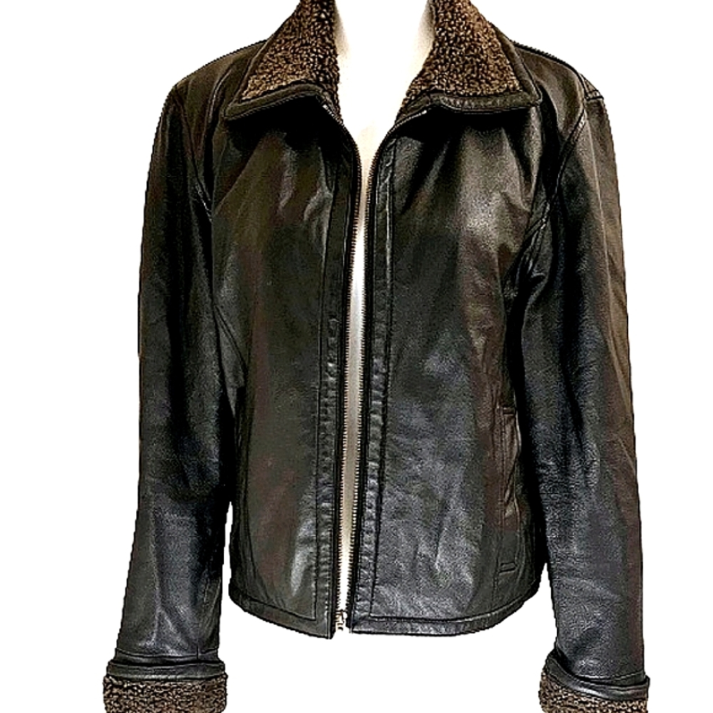 Wilda black leather jacket